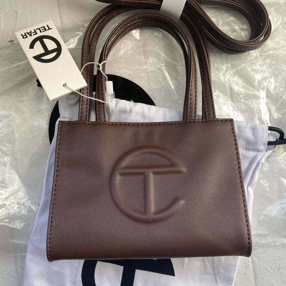 NWT Brown Telfar Shopping Bag Small
